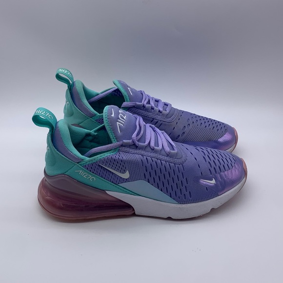 Nike Shoes - Nike Air Max 270 GS Purple‎ Teal Running Shoes BV1236-400 Youth 5.5Y Women’s 7